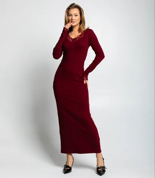 Платье #КТ887 (5), бордовый