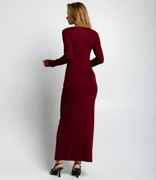 Платье #КТ887 (5), бордовый