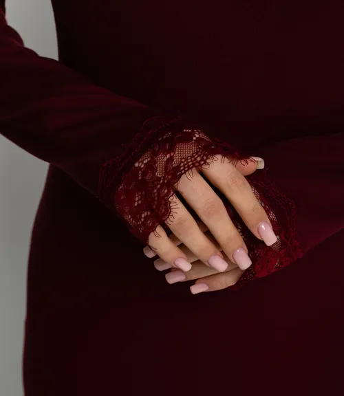 Платье #КТ887 (5), бордовый