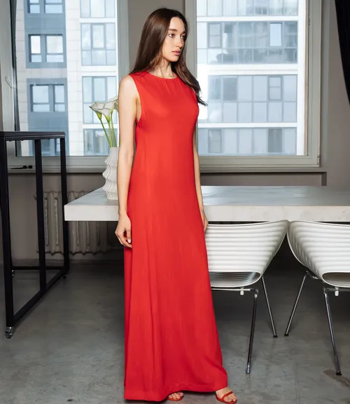 Платье #ОКТ025025, оранжевый