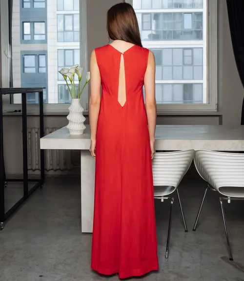 Платье #ОКТ025025, оранжевый