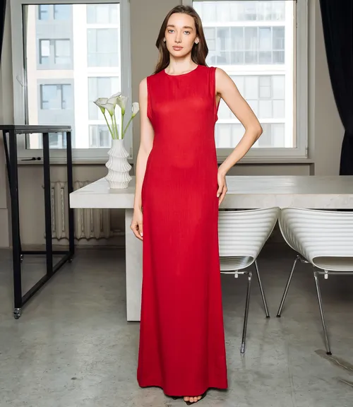 Платье #ОКТ025025, красный