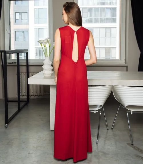 Платье #ОКТ025025, красный