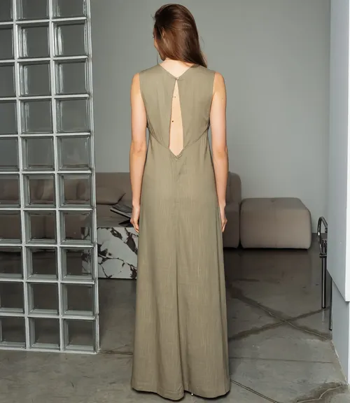 Платье #ОКТ025025, полынь