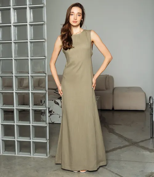 Платье #ОКТ025025, полынь