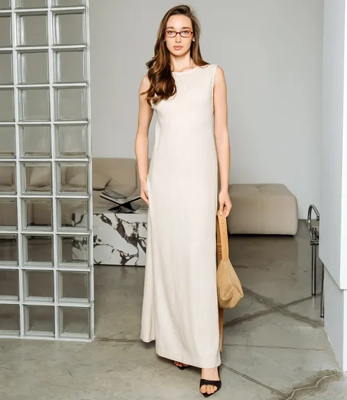 Платье #ОКТ025025, светло-бежевый