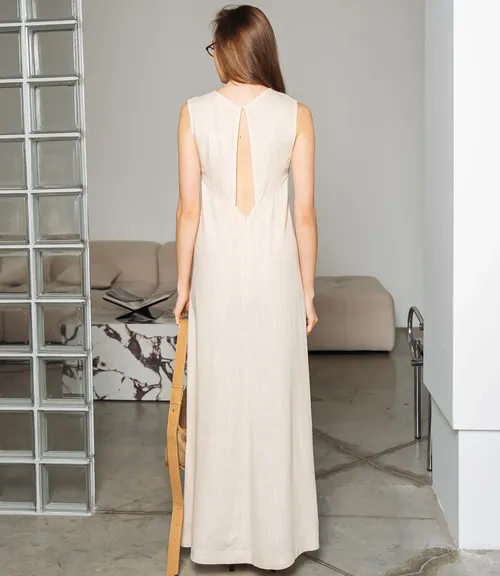 Платье #ОКТ025025, светло-бежевый