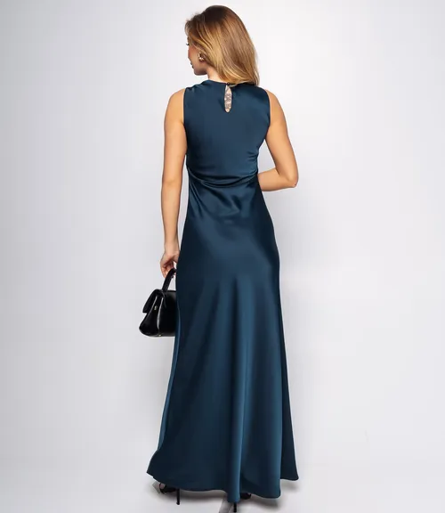 Платье #ОКТ095014, морская волна