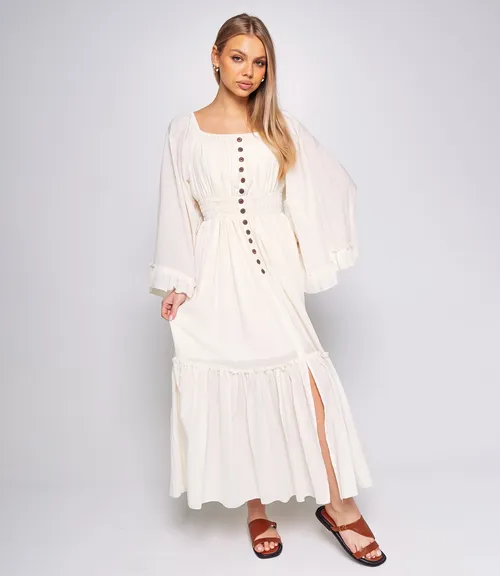 Платье #КТ2562, кремовый