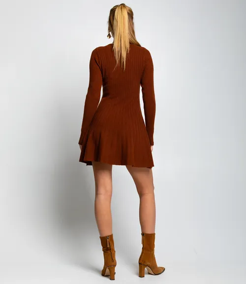 Платье #КТ04222, коричневый