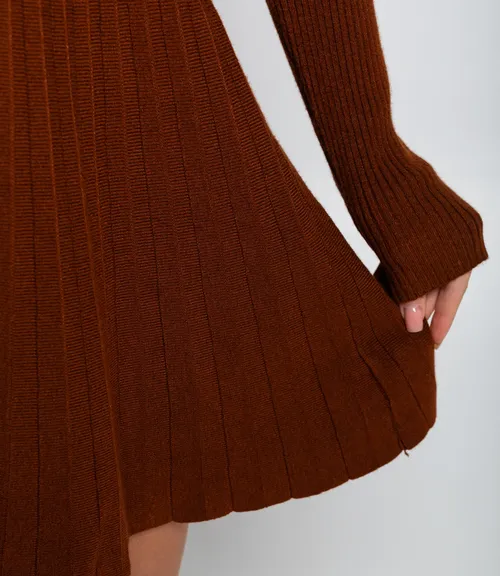 Платье #КТ04222, коричневый