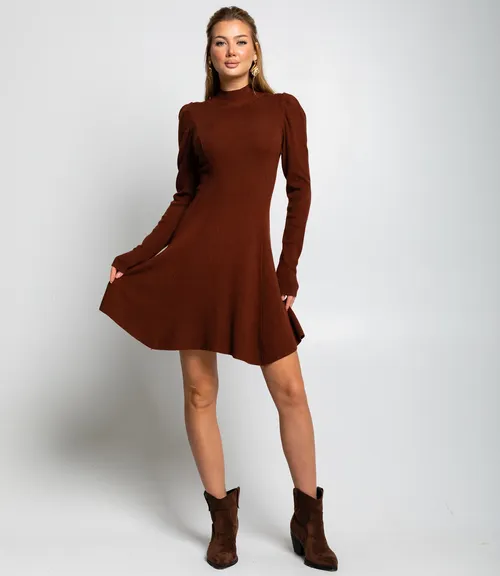 Платье #КТ04227, коричневый