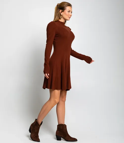Платье #КТ04227, коричневый