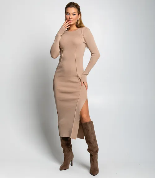 Платье #КТ02179, бежевый