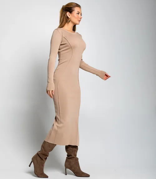 Платье #КТ02179, бежевый
