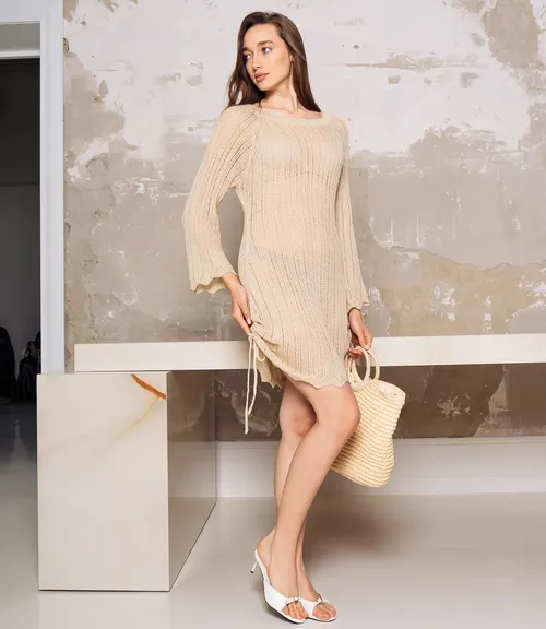 Платье #КТ6270, бежевый