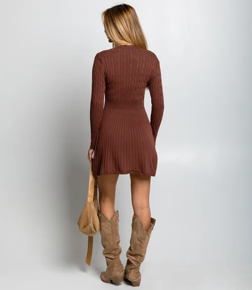 Платье #КТ2058 (1), шоколадный