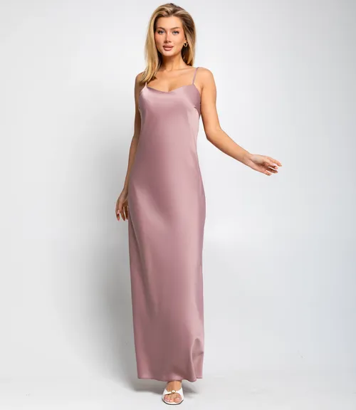 Платье #ОКТ025024, бежево-розовый