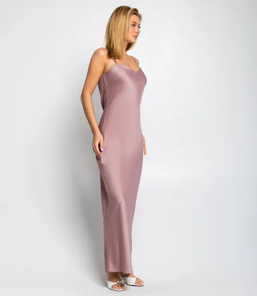 Платье #ОКТ025024, бежево-розовый