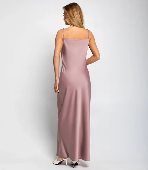 Платье #ОКТ025024, бежево-розовый