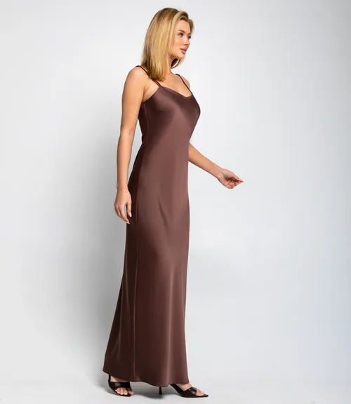 Платье #ОКТ025024, шоколадный