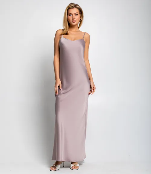 Платье #ОКТ025024, бежево-серый