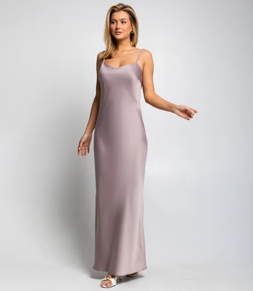 Платье #ОКТ025024, бежево-серый