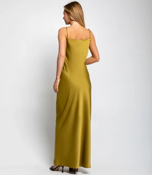 Платье #ОКТ025024, оливковый