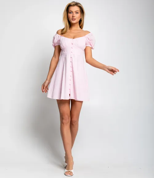 Платье #ОКТ025006-1, розовый