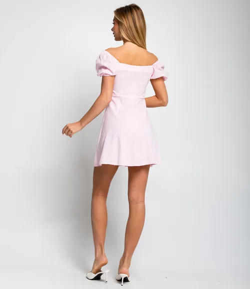 Платье #ОКТ025006-1, розовый