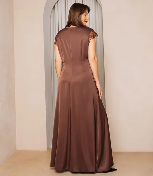 Платье #ОКТ025023, шоколадный