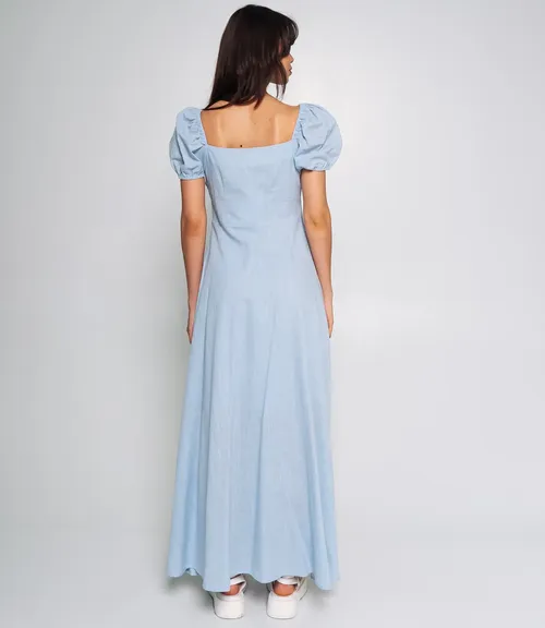 Платье #ОКТ025006, голубой
