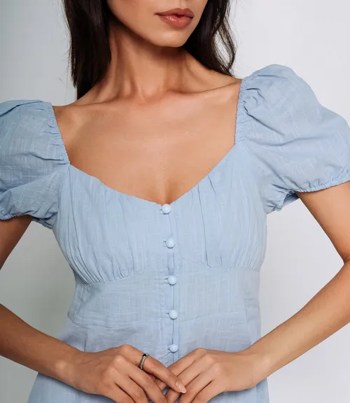 Платье #ОКТ025006, голубой