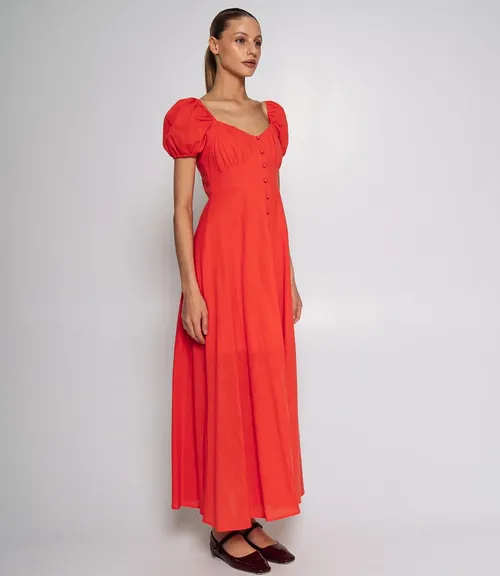 Платье #ОКТ025006, коралловый