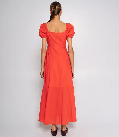 Платье #ОКТ025006, коралловый