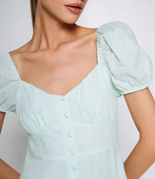 Платье #ОКТ025006, ментоловый