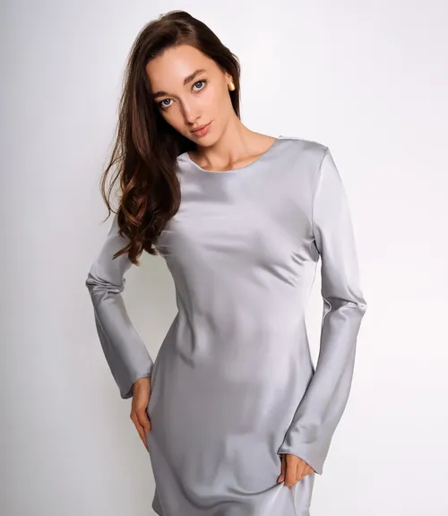 Платье #БШ2898, серый