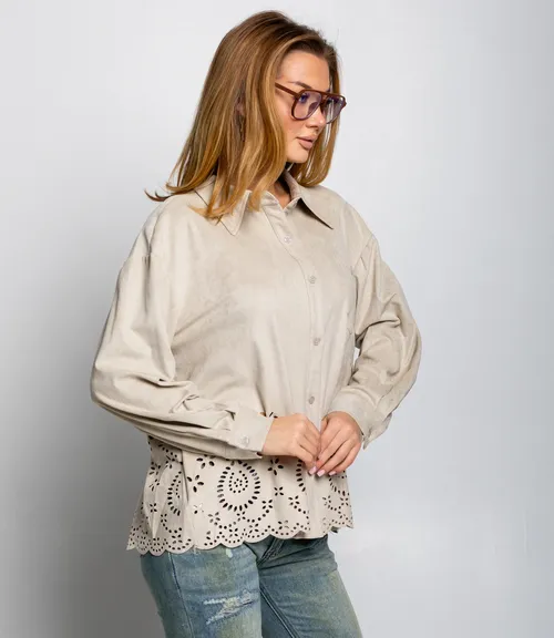 Рубашка #КТ2558, светло-бежевый