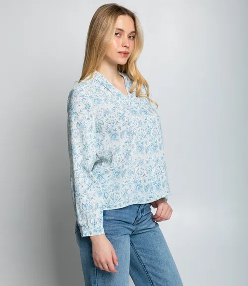Блуза #КТ803 (8), голубой