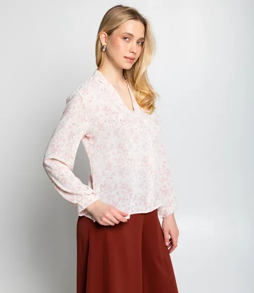 Блуза #КТ803 (8), пудровый