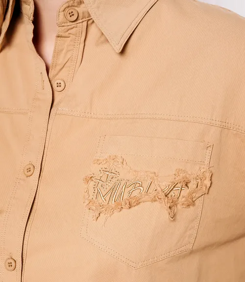 Рубашка #КТ6810 (4), бежевый