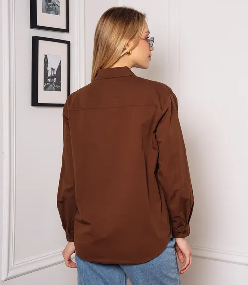 Рубашка #КТ6810 (4), шоколадный