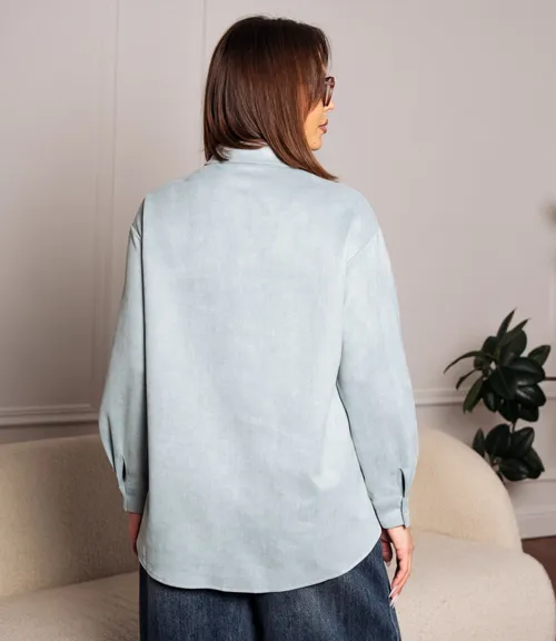 Рубашка #КТ1320, ментоловый