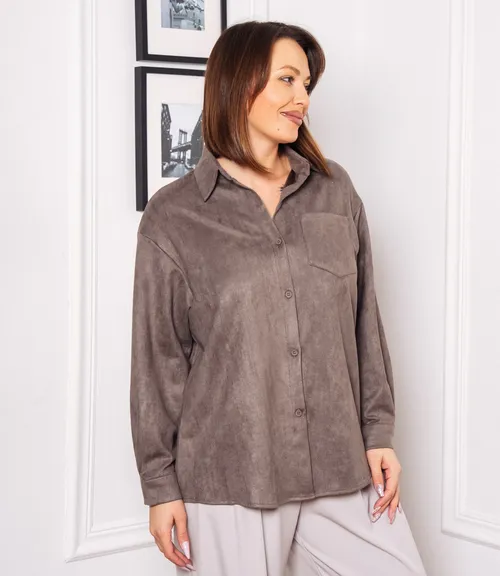 Рубашка #КТ1320, тёмно-серый