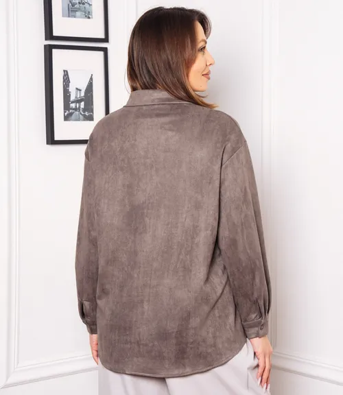 Рубашка #КТ1320, тёмно-серый