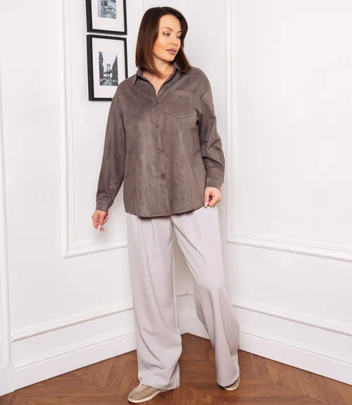 Рубашка #КТ1320, тёмно-серый