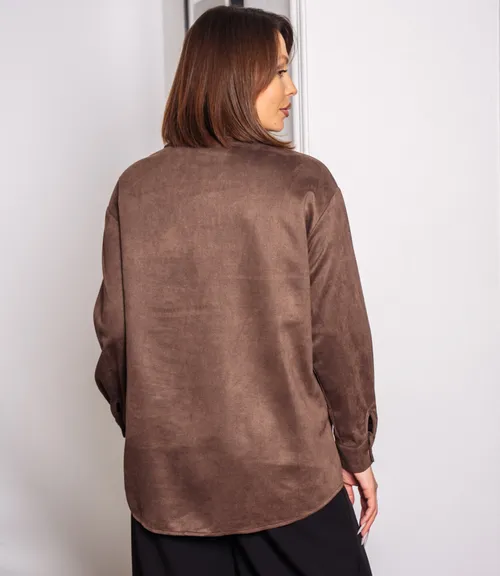 Рубашка #КТ1320, шоколадный