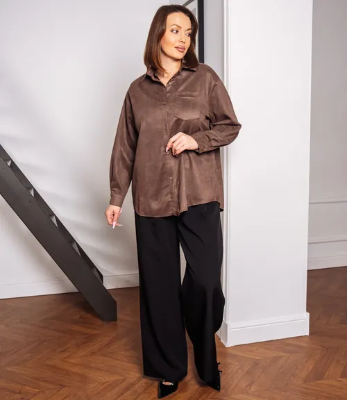 Рубашка #КТ1320, шоколадный