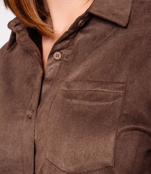 Рубашка #КТ1320, шоколадный