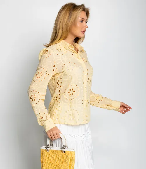 Блуза #ОКТ086009, светло-жёлтый